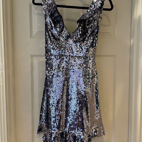 Free People Purple Sequin Siren Dress NWT - Picture 3 of 16